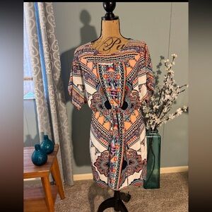 GLAM Boho Abstract Mini Dress